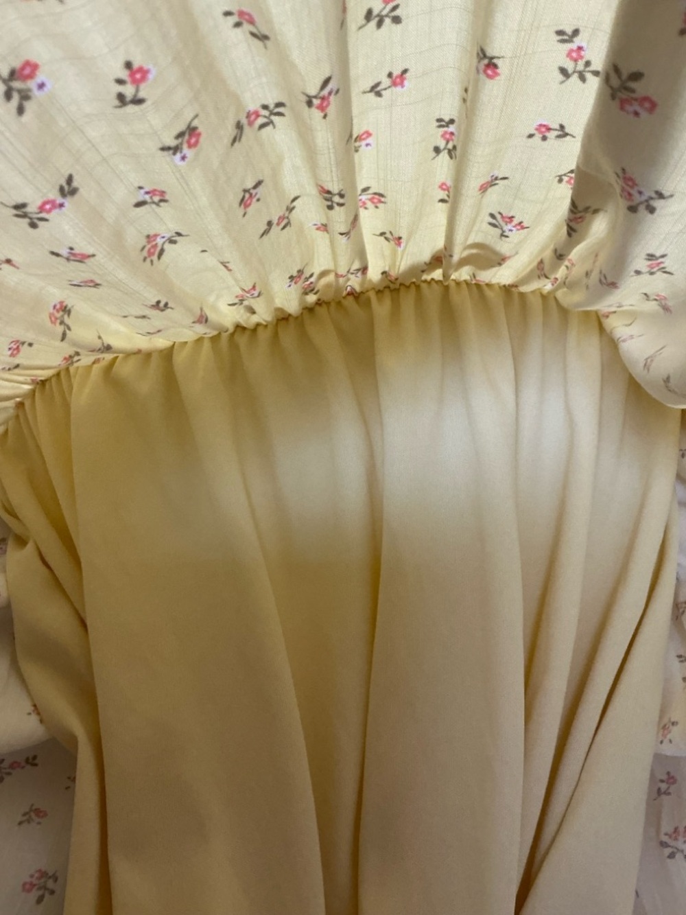 one clothing Yellow Floral Tie-Front Mini Sun Dress Juniors Large/ Adult Small - Picture 9 of 9